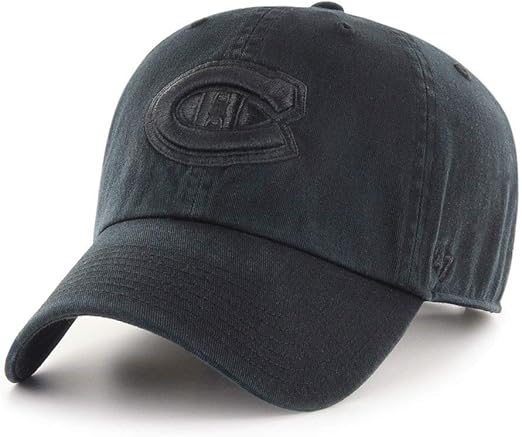 NHL Montreal Canadiens Clean Up Black On Black Cap