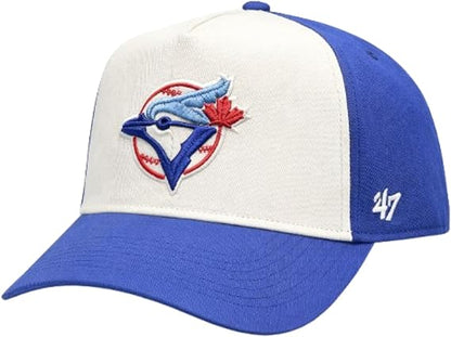 47 MLB Toronto Cooperstown Hitch Adjustable Snapback Hat - White/Royal Blue