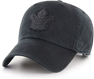 47 Men NHL Clean UP Black on Black Cap Toronto Maple LeafsBlack One Size Fits All