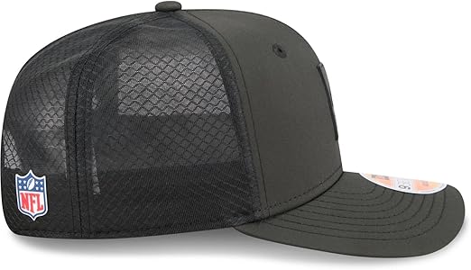 New Era 9SEVENTY NFL 2025 Sideline Trucker Adjustable Snapback Hat (CA/US, Alpha, One Size, Black, Philadelphia Eagles)