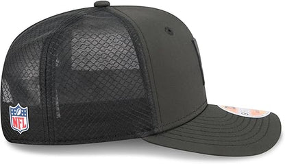 New Era 9SEVENTY NFL 2025 Sideline Trucker Adjustable Snapback Hat (CA/US, Alpha, One Size, Black, Philadelphia Eagles)