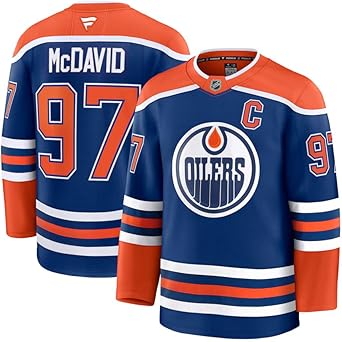 Fanatics Connor McDavid Edmonton Oilers Home Premium Jersey - Royal (CA/US, Alpha, Large, Regular, Regular, Royal Blue)