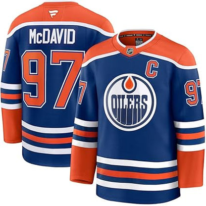 Fanatics Connor McDavid Edmonton Oilers Home Premium Jersey - Royal (CA/US, Alpha, Small, Regular, Regular, Royal Blue)