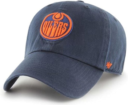 47 NHL Edmonton Clean Up Adjustable Hat - Navy
