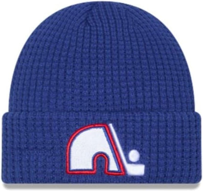 New Era NHL Quebec Nordiques Waffle Knit Beanie - Blue