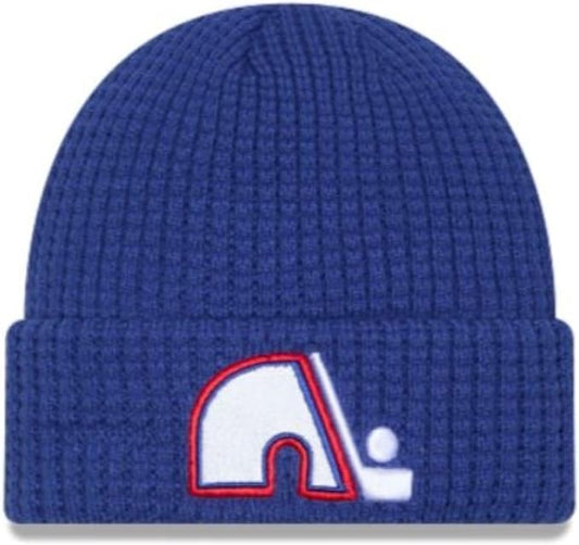 New Era NHL Quebec Nordiques Waffle Knit Beanie - Blue
