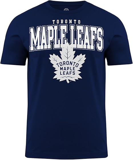 Bulletin Toronto NHL Back2Basics T-Shirt (CA/US, Alpha, Large, Regular, Regular, Navy)