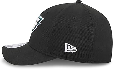 New Era 9FORTY 2025 NFL Team Collection M-Crown Adjustable Snapback Hat (CA/US, Alpha, One Size, Philadelphia Eagles, Black/White)
