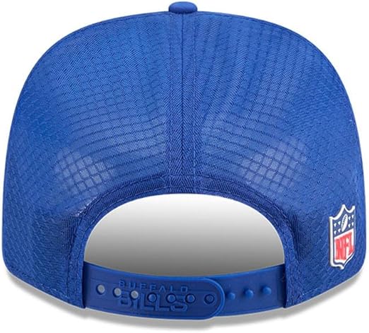 New Era 9SEVENTY NFL 2025 Sideline Trucker Adjustable Snapback Hat (CA/US, Alpha, One Size, Royal, Buffalo Bills)