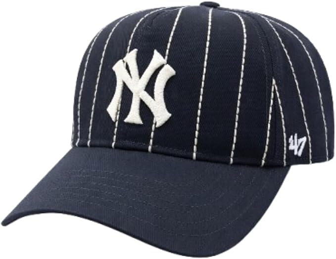47 MLB Hitch Rawlings Pinstripe Adjustable Hat (CA/US, Alpha, One Size, New York, Navy)