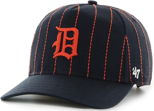 47 MLB Hitch Rawlings Pinstripe Adjustable Hat (CA/US, Alpha, One Size, Detroit, Black)