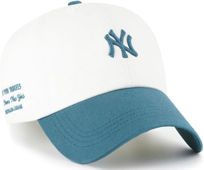 47 MLB New York Contemporary TT Clean Up Adjustable Hat - White/Teal