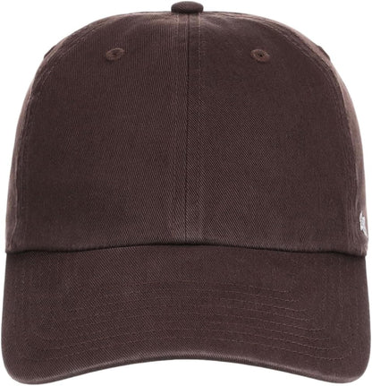 47 Blank Classic Clean Up Cap, Adjustable Plain Baseball Hat for Men and Women Brown