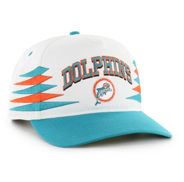47 NFL Miami Dolphins Diamond Hitch RF Adjustable Snapback Hat - White