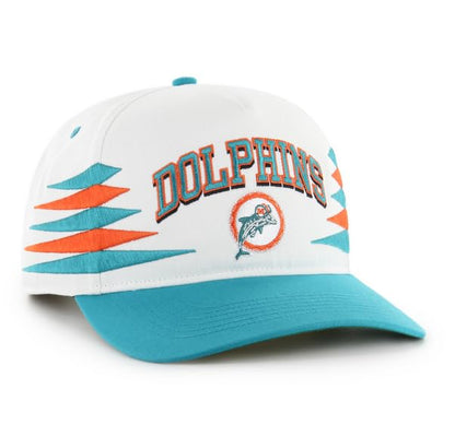47 NFL Miami Dolphins Diamond Hitch RF Adjustable Snapback Hat - White