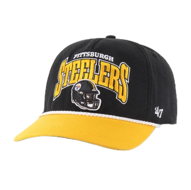 47 NFL Pittsburgh Palermo Hitch RF Adjustable Snapback Hat - Black/Yellow