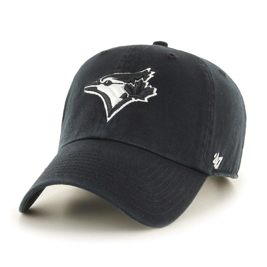 47 Toronto Blue Jays Clean Up Black and White Adjustable Hat