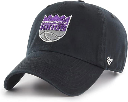 47 Unisex-Adult NBA Clean Up Adjustable Hat Cap One Size (US, Alpha, One Size, Sacramento Kings Black), Sacramento Kings Black, One Size