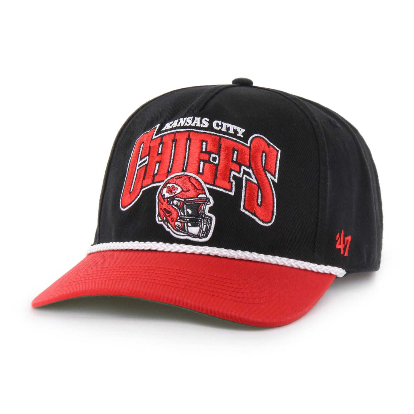 47 NFL Kansas City Palmero Hitch RF Adjustable Snapback Hat - Black/Red