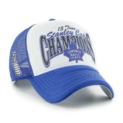 47 NHL Toronto Maple Leafs Offside Foam Champ Trucker Adjustable Snapback Hat Cap - Blue