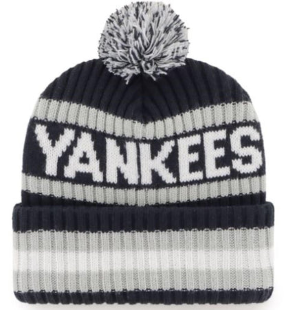 47 MLB New York Bering Knit Cuff Pom Hat - Navy/Grey