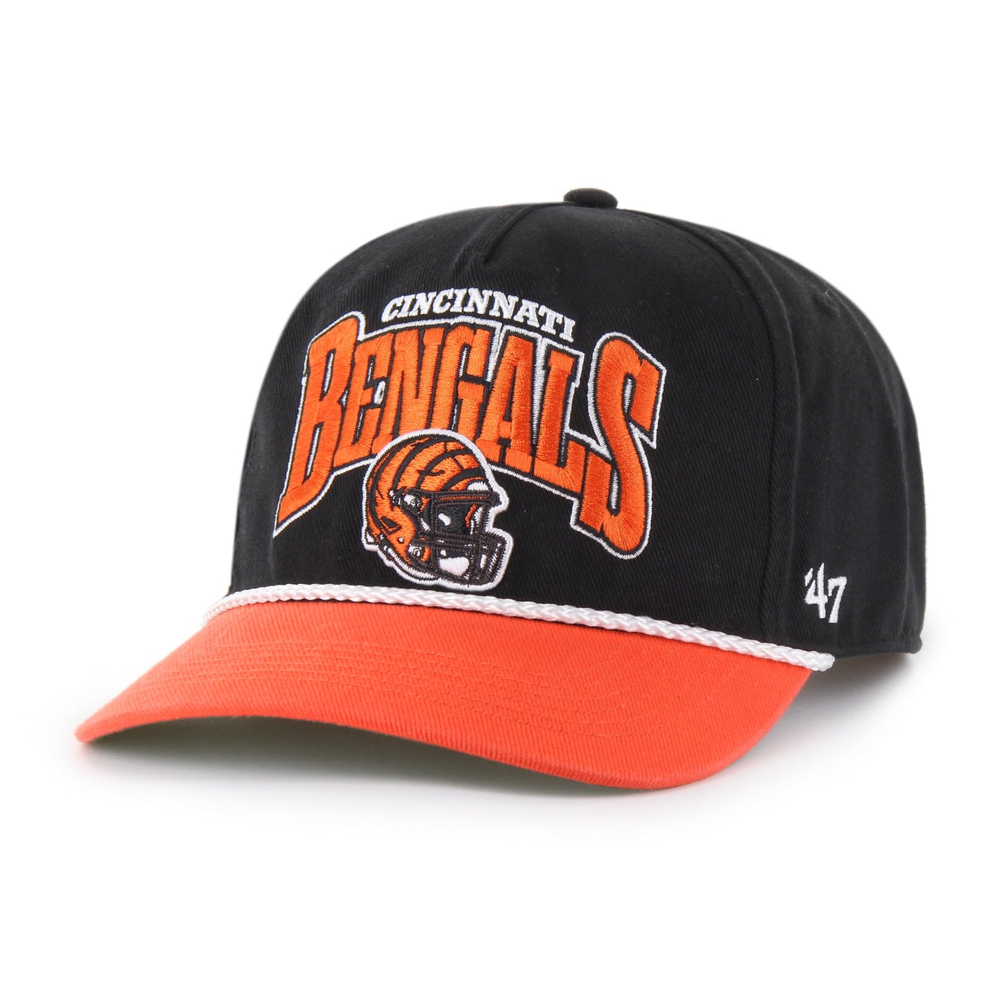 47 NFL Cincinnati Palmero Hitch RF Adjustable Snapback Hat - Black/Orange