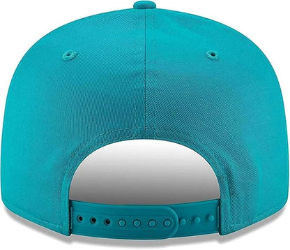 New Era NFL 9FIFTY Team Color Adjustable Snapback Hat Cap - One Size, Miami Dolphins - Aqua, One Size