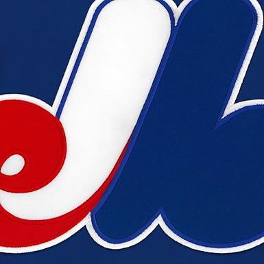 Bulletin Montreal Expos Cooperstown MLB Express Twill Logo Hoodie - Royal - XX-Large