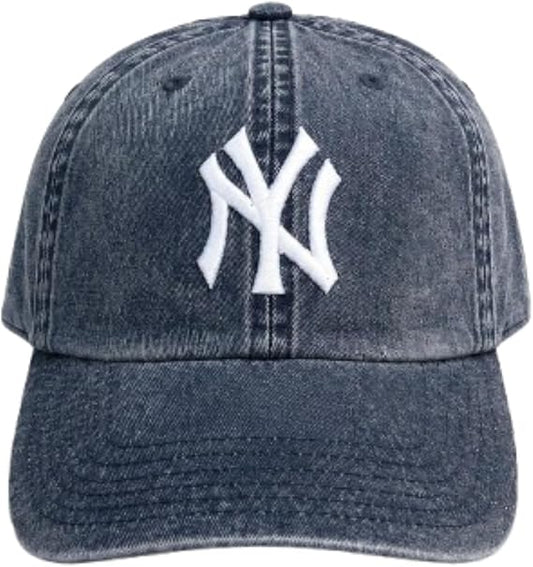 Mitchell & Ness MLB Vintage Denim Adjustable Hat - Blue (CA/US, Alpha, One Size, Blue, New York Yankees)