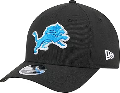 New Era Men's Detroit Lions Team Classic Black 940 M-Crown Adjustable Snapback Hat - One Size