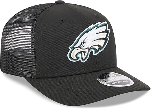 New Era 9SEVENTY 2025 NFL Team Collection Adjustable Stretch-Snap Hat (CA/US, Alpha, One Size, Philadelphia Eagles, Black)
