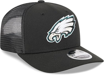 New Era 9SEVENTY 2025 NFL Team Collection Adjustable Stretch-Snap Hat (CA/US, Alpha, One Size, Philadelphia Eagles, Black)