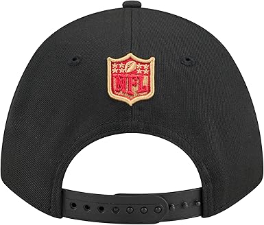 New Era 9FORTY 2025 NFL Team Collection M-Crown Adjustable Snapback Hat (CA/US, Alpha, One Size, San Francisco 49ers, Black/Scarlet)