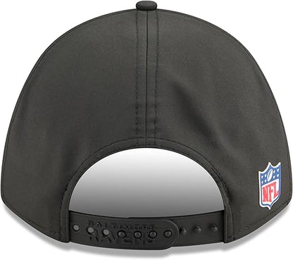 New Era Men's NFL 2025 Sideline M-Crown 9FORTY Adjustable Hat (CA/US, Alpha, One Size, Black, Baltimore Ravens)