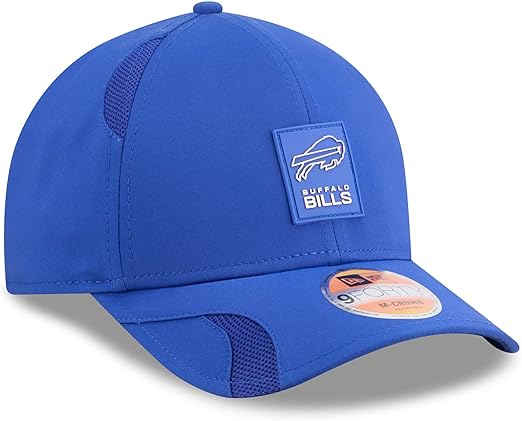 New Era Men's NFL 2025 Sideline M-Crown 9FORTY Adjustable Hat (CA/US, Alpha, One Size, Royal, Buffalo Bills)