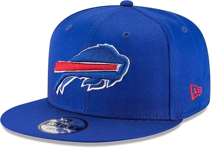 New Era NFL 9FIFTY Team Color Adjustable Snapback Hat Cap - One Size, Buffalo Bills - Blue, One Size