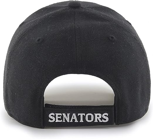 Senators Ottawa 47 NHL MVP Black White Structured Adjustable Strap One Size Fits Most Hat Cap
