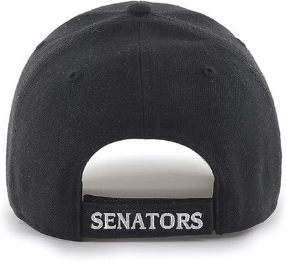 Senators Ottawa 47 NHL MVP Black White Structured Adjustable Strap One Size Fits Most Hat Cap