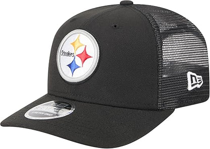 New Era 9SEVENTY 2025 NFL Team Collection Adjustable Stretch-Snap Hat (CA/US, Alpha, One Size, Pittsburgh Steelers, Black)