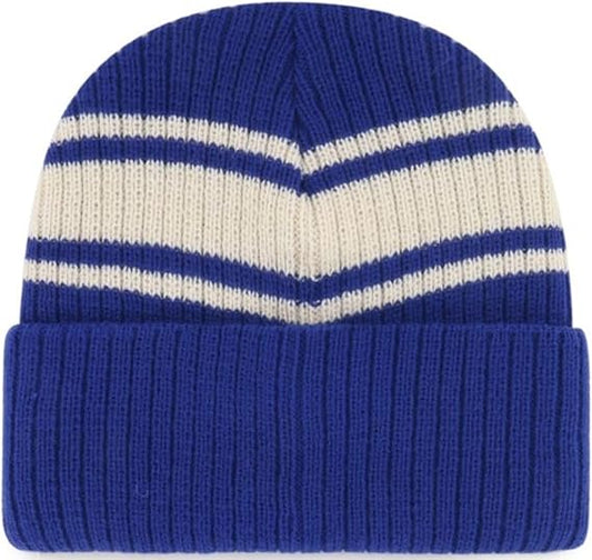 47 NHL Edmonton Harbor Stripe Cuff Knit Beanie - Blue/White