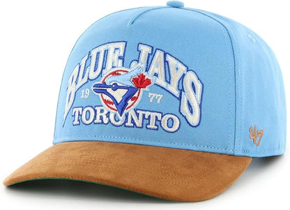 47 MLB Toronto Cooperstown Collection Break Wood Suede Hitch Adjustable Hat - Sky Blue