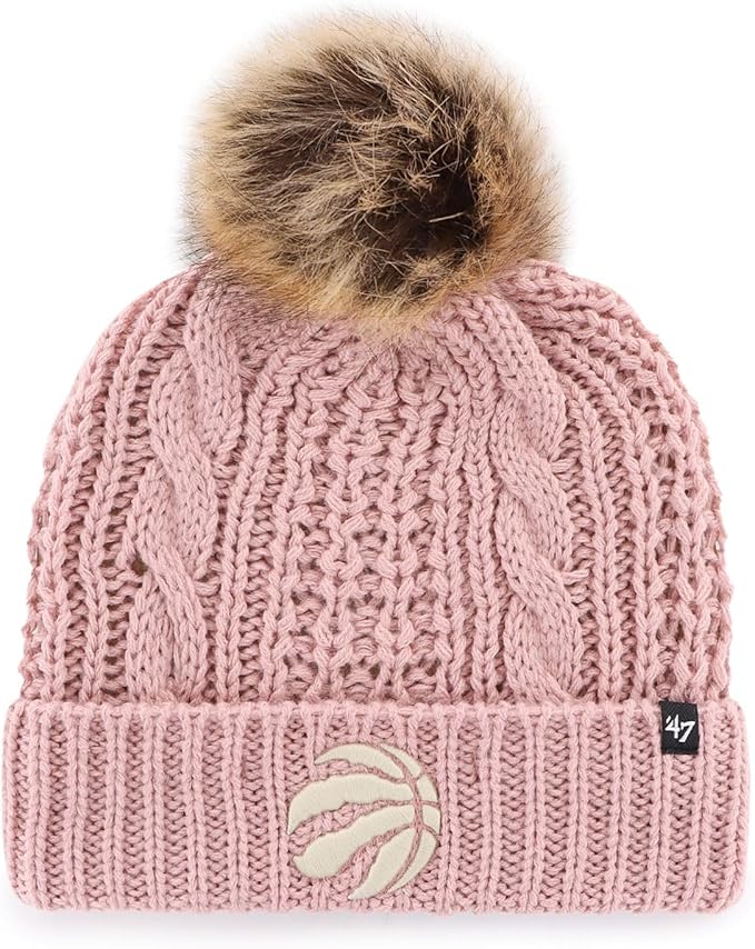 47 NBA Toronto Meeko Cuff Knit Toque with Pom - Dusty Rose
