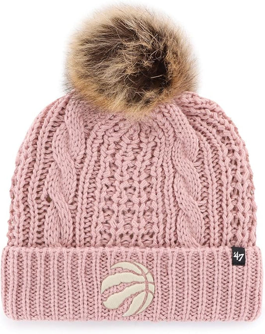 47 NBA Toronto Meeko Cuff Knit Toque with Pom - Dusty Rose