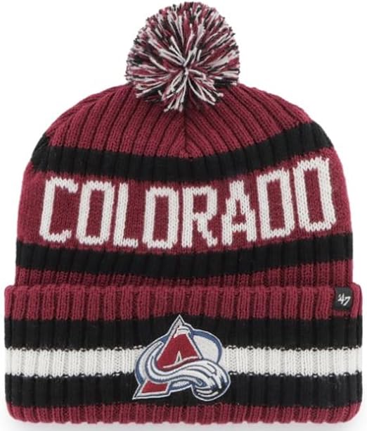 47 NHL Colorado Bering Knit Cuff Pom Hat - Maroon