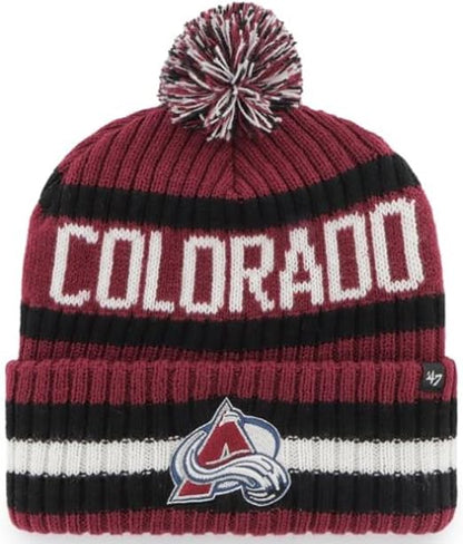 47 NHL Colorado Bering Knit Cuff Pom Hat - Maroon