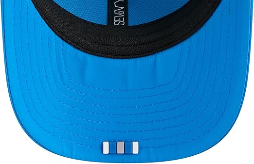 New Era 9SEVENTY NFL 2025 Sideline Trucker Adjustable Snapback Hat (CA/US, Alpha, One Size, Blue, Detroit Lions)
