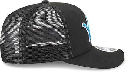 New Era 9SEVENTY 2025 NFL Team Collection Adjustable Stretch-Snap Hat (CA/US, Alpha, One Size, Detroit Lions, Black)