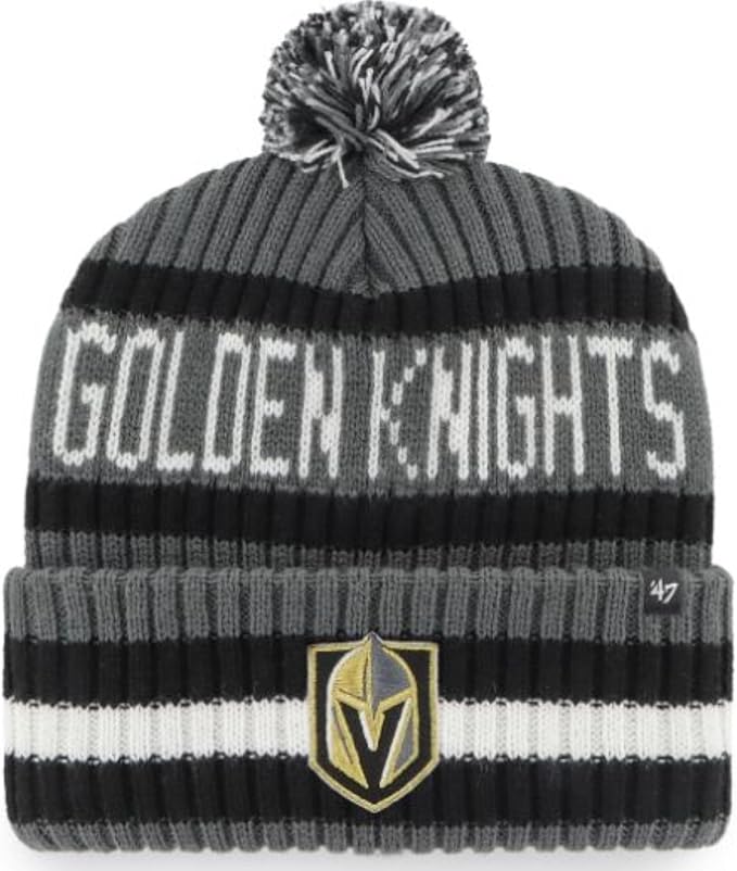 47 NHL Vegas Bering Knit Cuff Pom Hat - Grey