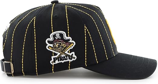 47 MLB Pittsburgh Rawlings Pinstripe Hitch Adjustable Snapback Hat - Red