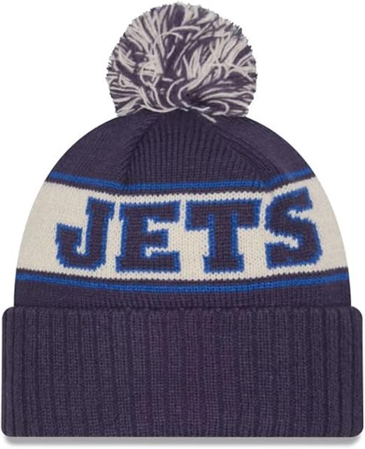 New Era NHL Winnipeg Jets Retro Pom Knit Beanie - Blue/White